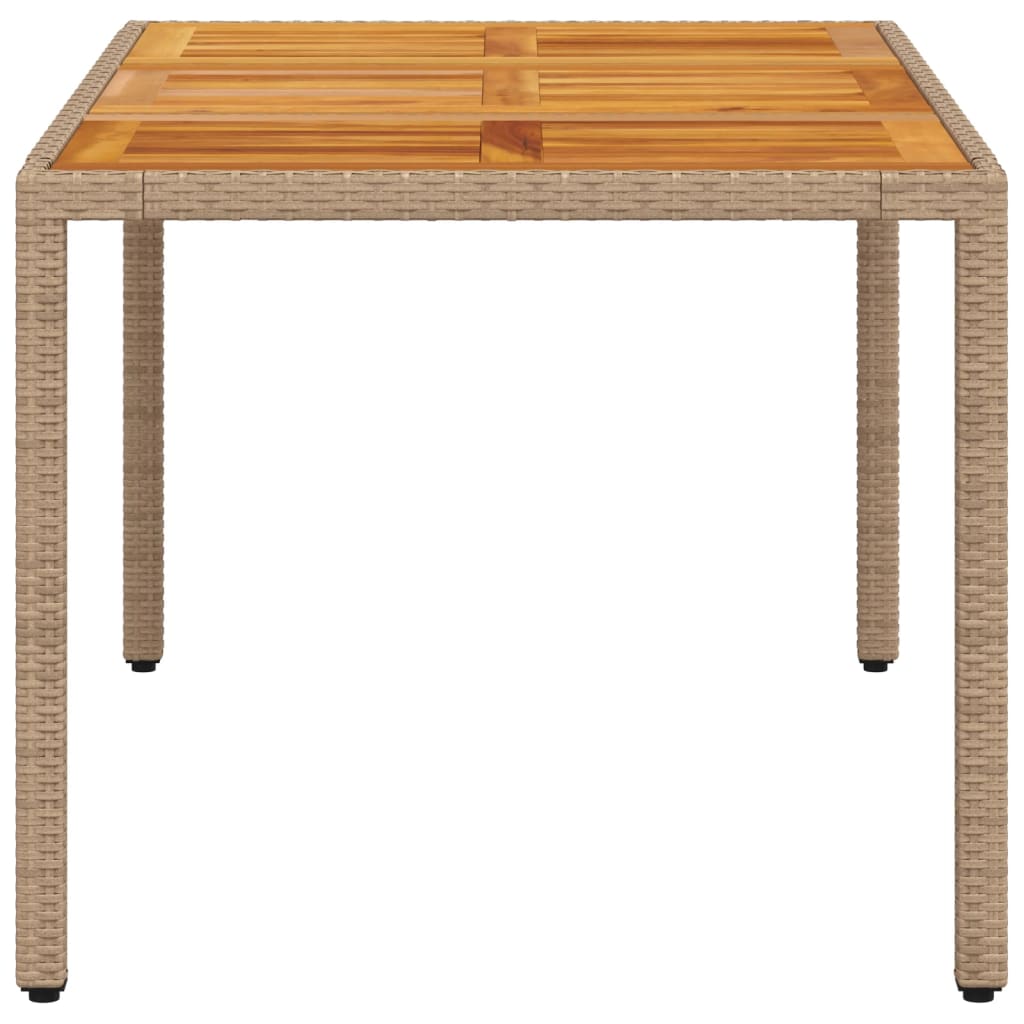 Vrtni stol bež 150 x 90 x 75 cm od poliratana i bagremovog drva