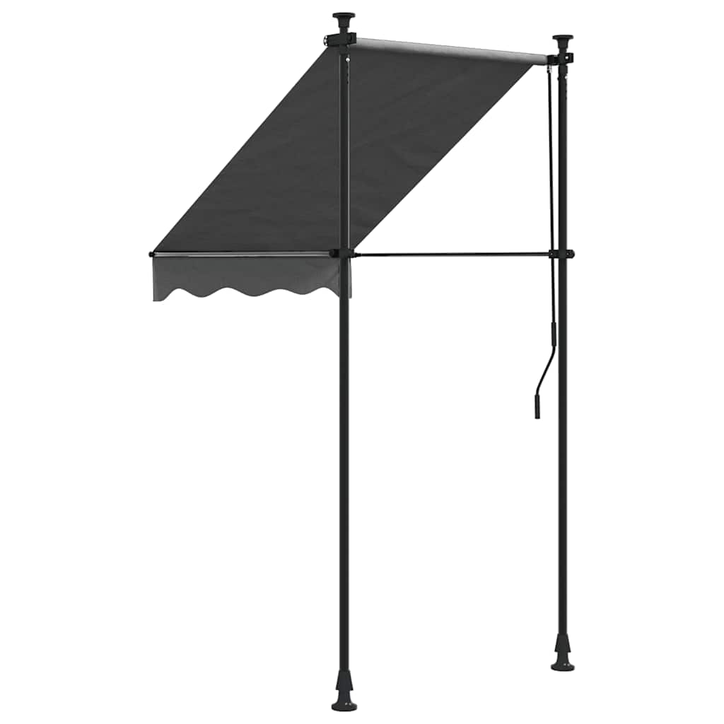 Tenda na uvlačenje antracit 100 x 150 cm od tkanine i čelika