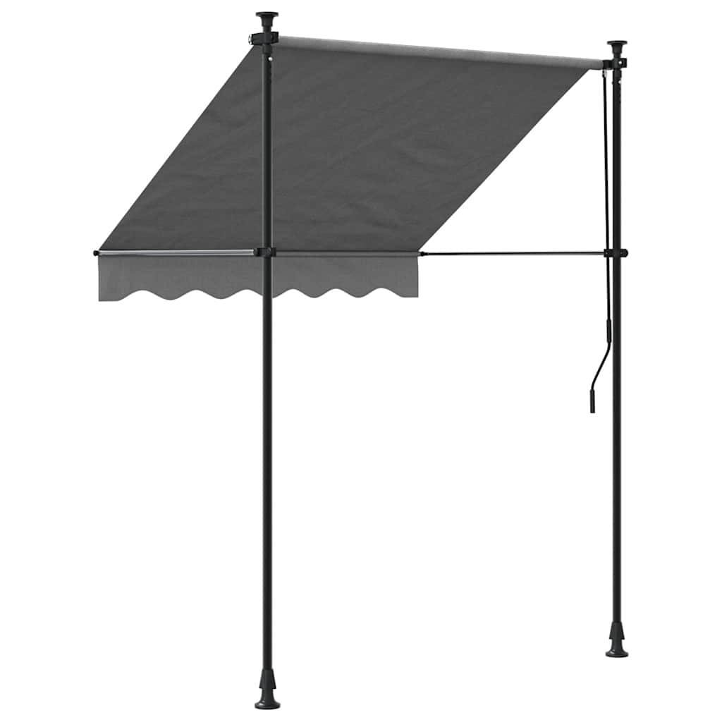Tenda na uvlačenje antracit 150 x 150 cm od tkanine i čelika