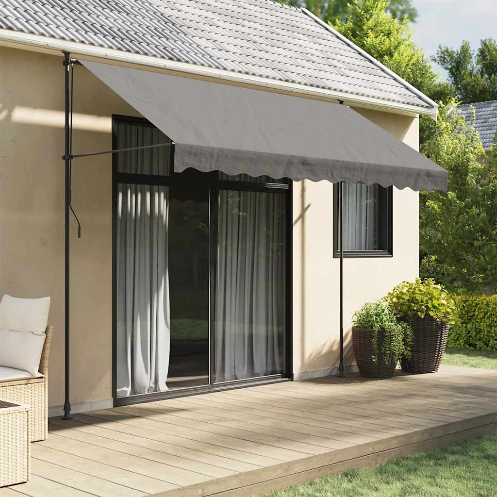 Tenda na uvlačenje antracit 300 x 150 cm od tkanine i čelika