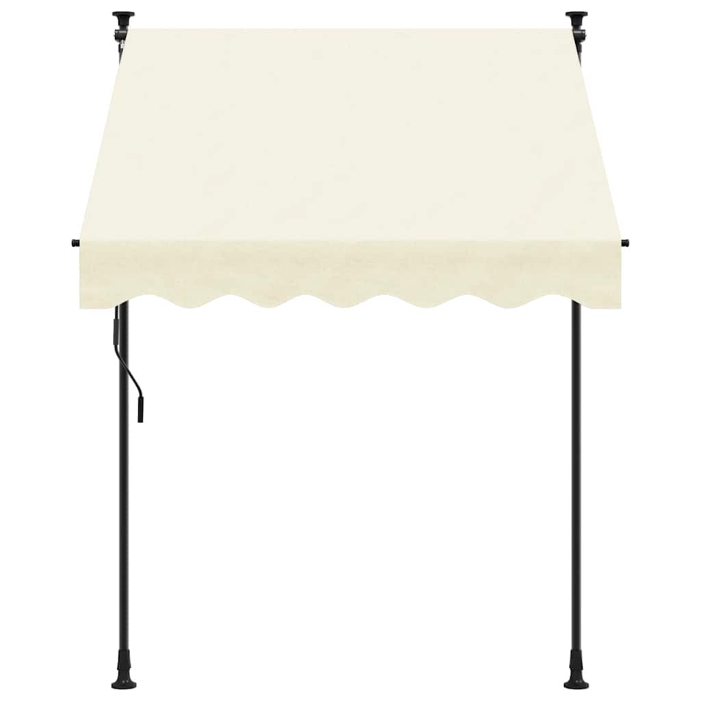 Tenda na uvlačenje krem 200 x 115 cm od tkanine i čelika