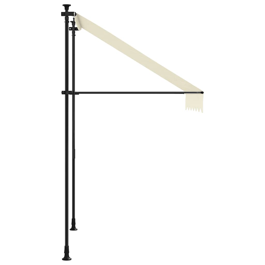 Tenda na uvlačenje krem 200 x 115 cm od tkanine i čelika