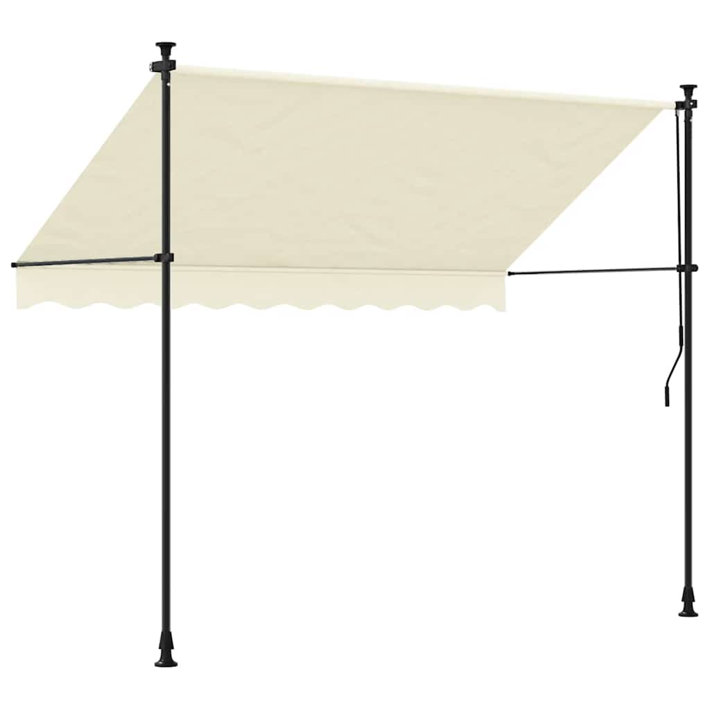 Tenda na uvlačenje krem 300 x 150 cm od tkanine i čelika