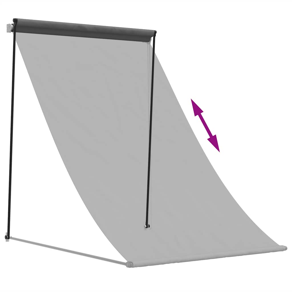 Tenda na uvlačenje antracit 100 x 150 cm od tkanine i čelika