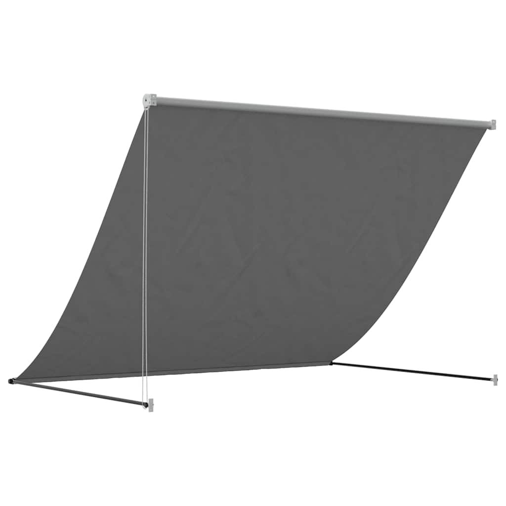Tenda na uvlačenje antracit 200 x 150 cm od tkanine i čelika