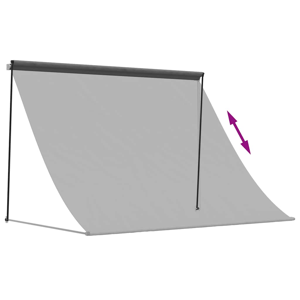 Tenda na uvlačenje antracit 250 x 150 cm od tkanine i čelika