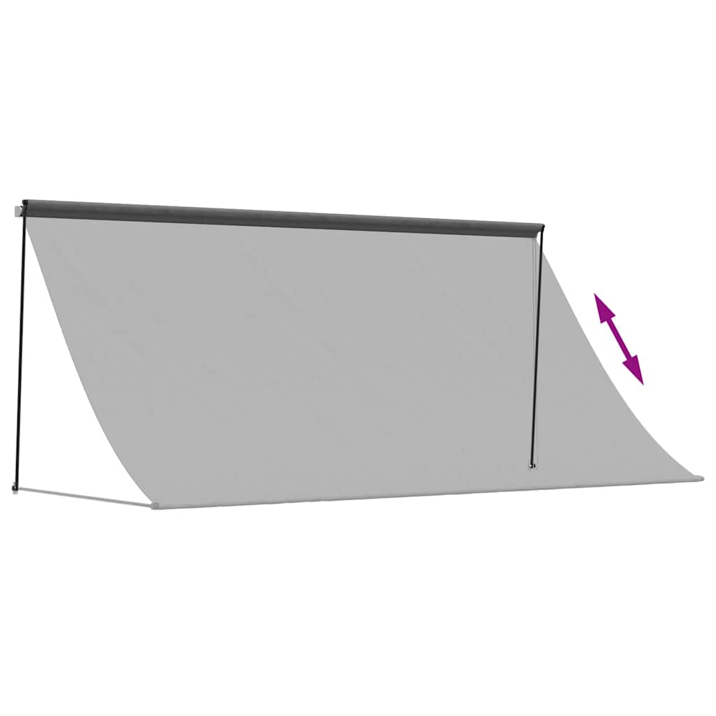 Tenda na uvlačenje antracit 300 x 150 cm od tkanine i čelika