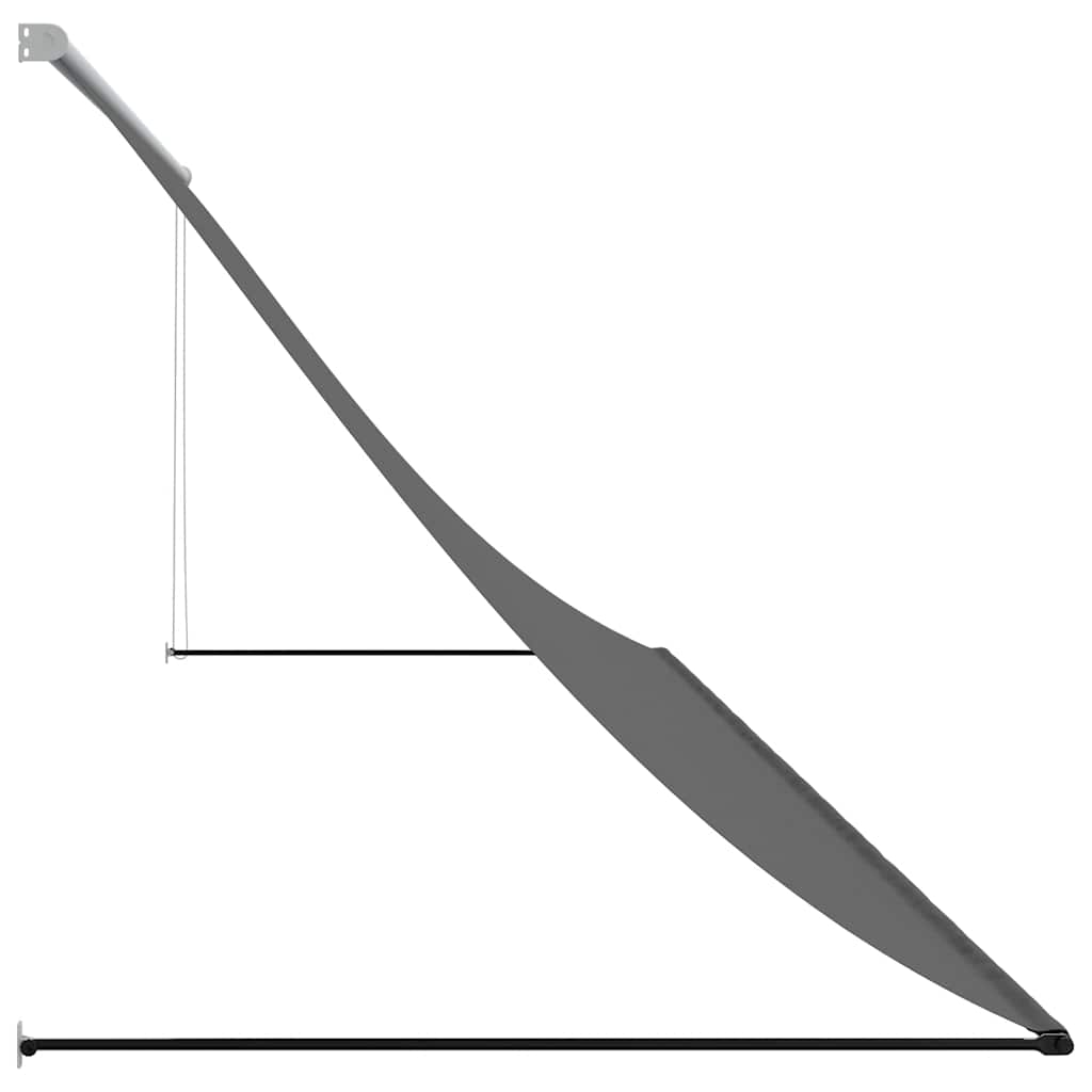 Tenda na uvlačenje antracit 400 x 150 cm od tkanine i čelika
