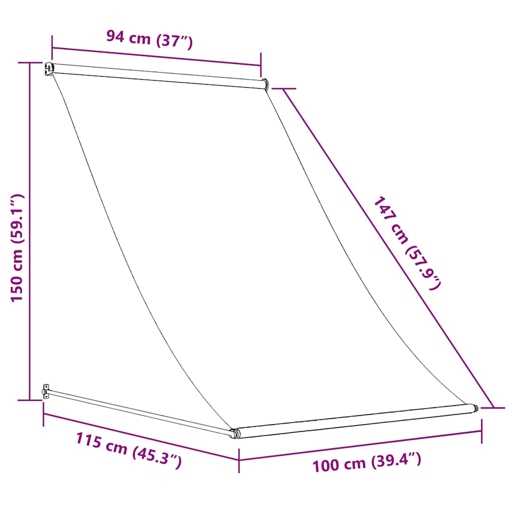 Tenda na uvlačenje krem 100 x 150 cm od tkanine i čelika
