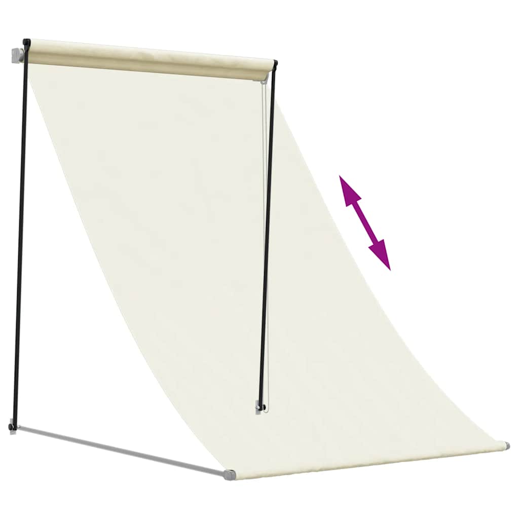 Tenda na uvlačenje krem 150 x 150 cm od tkanine i čelika