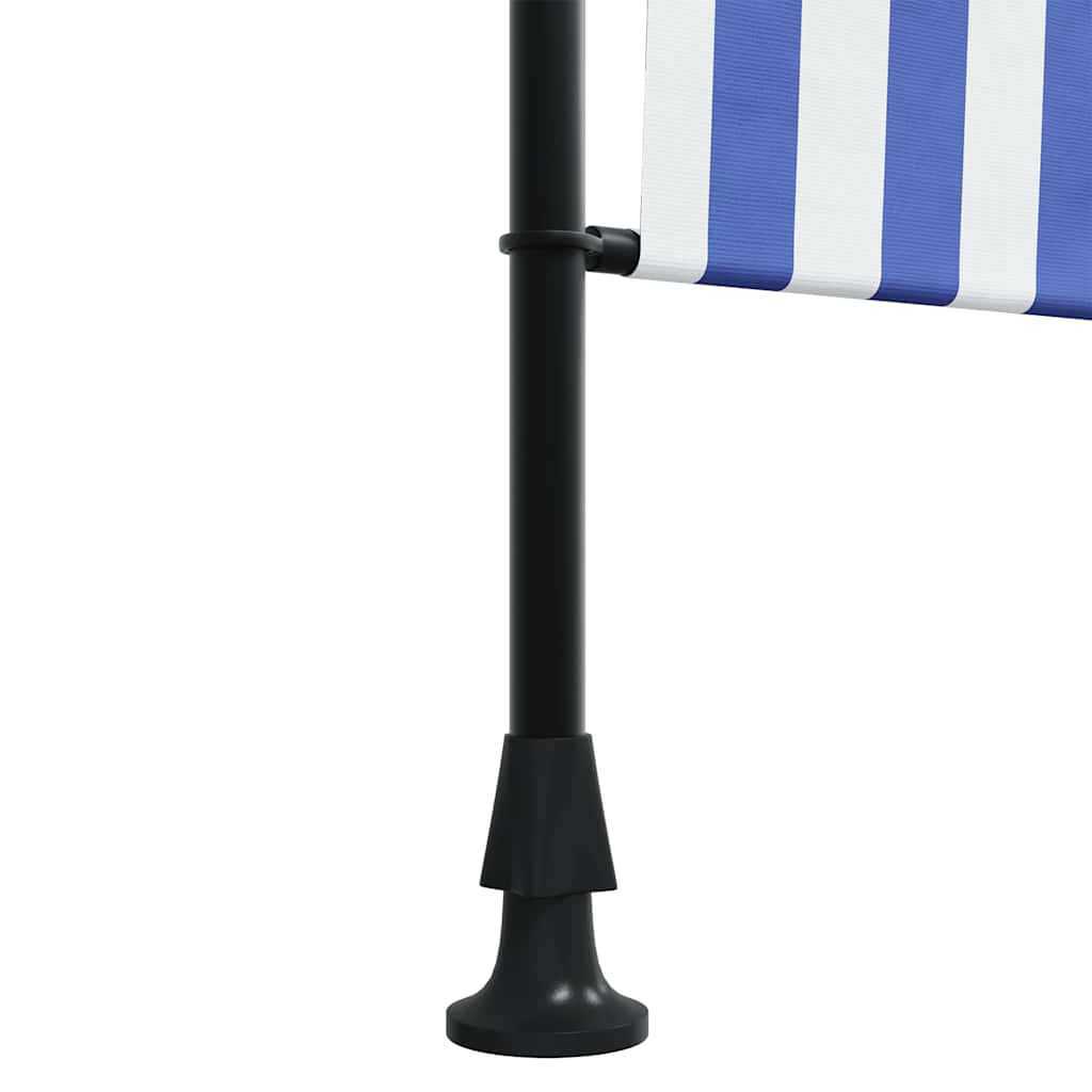 Vanjska roleta plavo-bijela 150 x 270 cm od tkanine i čelika