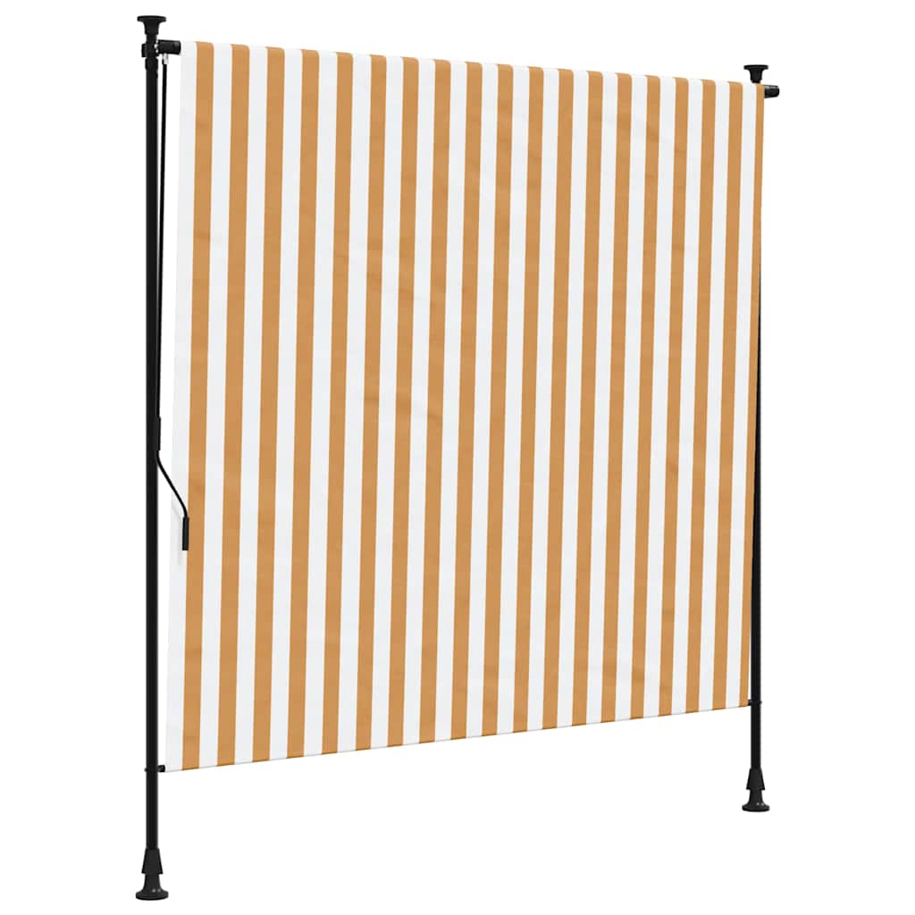 Vanjska roleta narančasto-bijela 150x270 cm od tkanine i čelika
