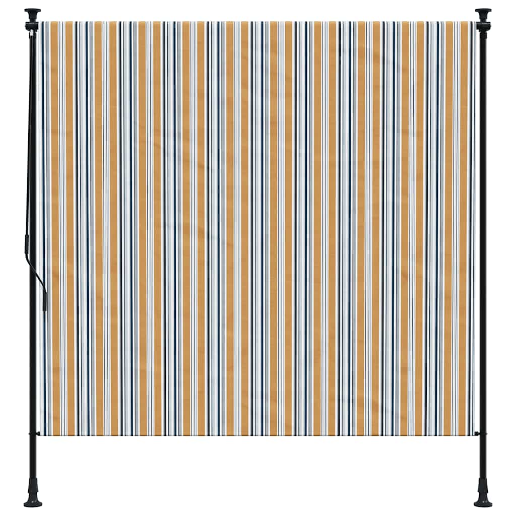 Vanjska roleta žuto-bijela 200 x 270 cm od tkanine i čelika