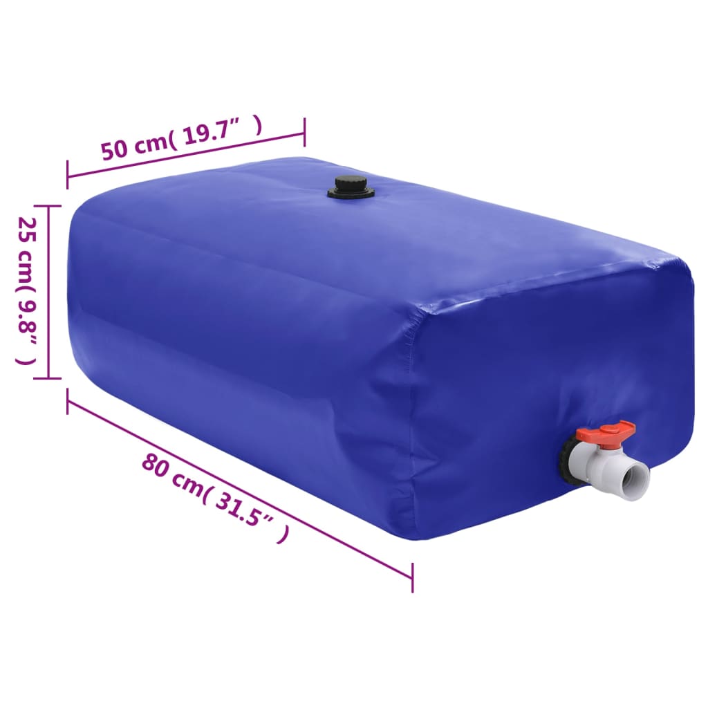 Spremnik za vodu sa slavinom sklopivi 100 L PVC