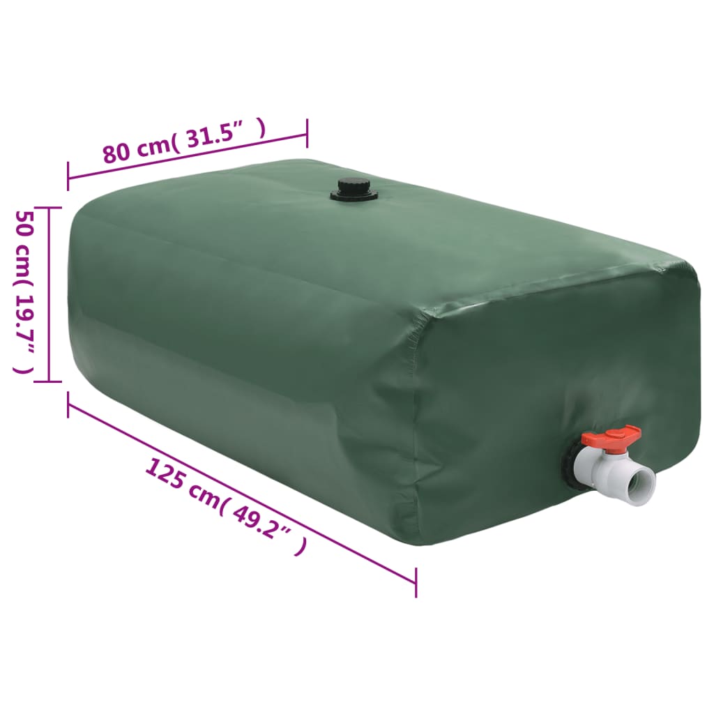 Spremnik za vodu sa slavinom sklopivi 500 L PVC