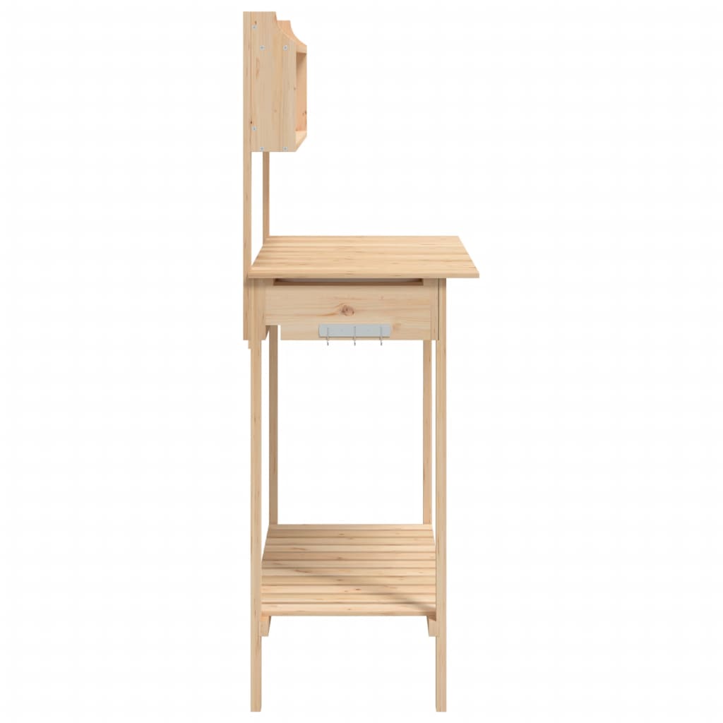Stol za sadnju sa sudoperom 147,5x44x139,5 cm masivna jelovina