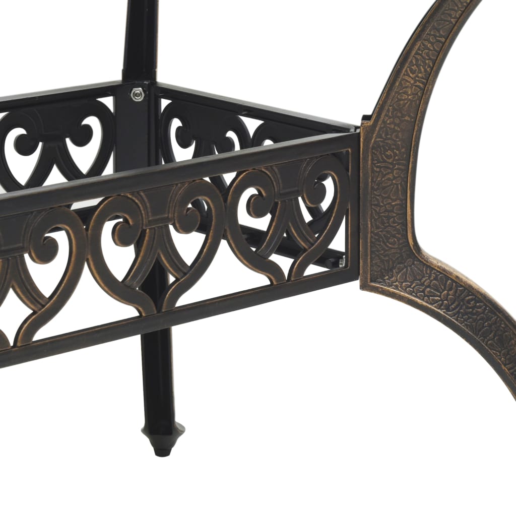 5-dijelni vrtni blagovaonski set brončani lijevani aluminij
