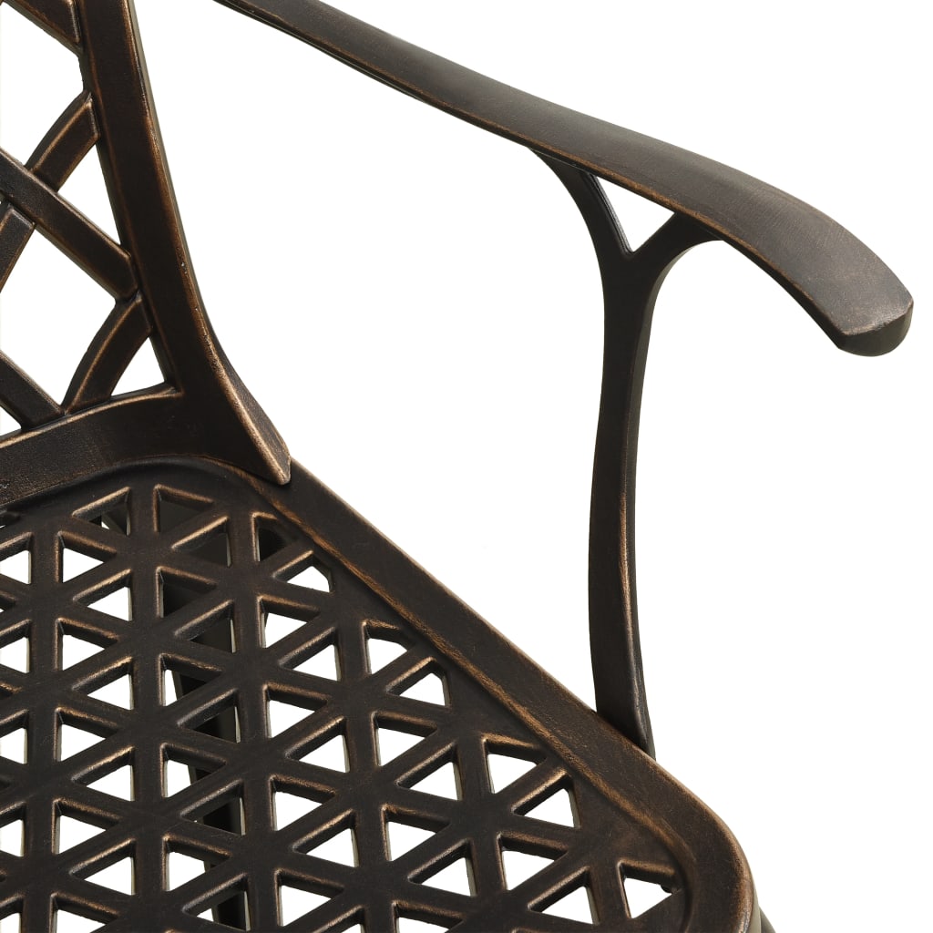 3-dijelni bistro set brončani od lijevanog aluminija