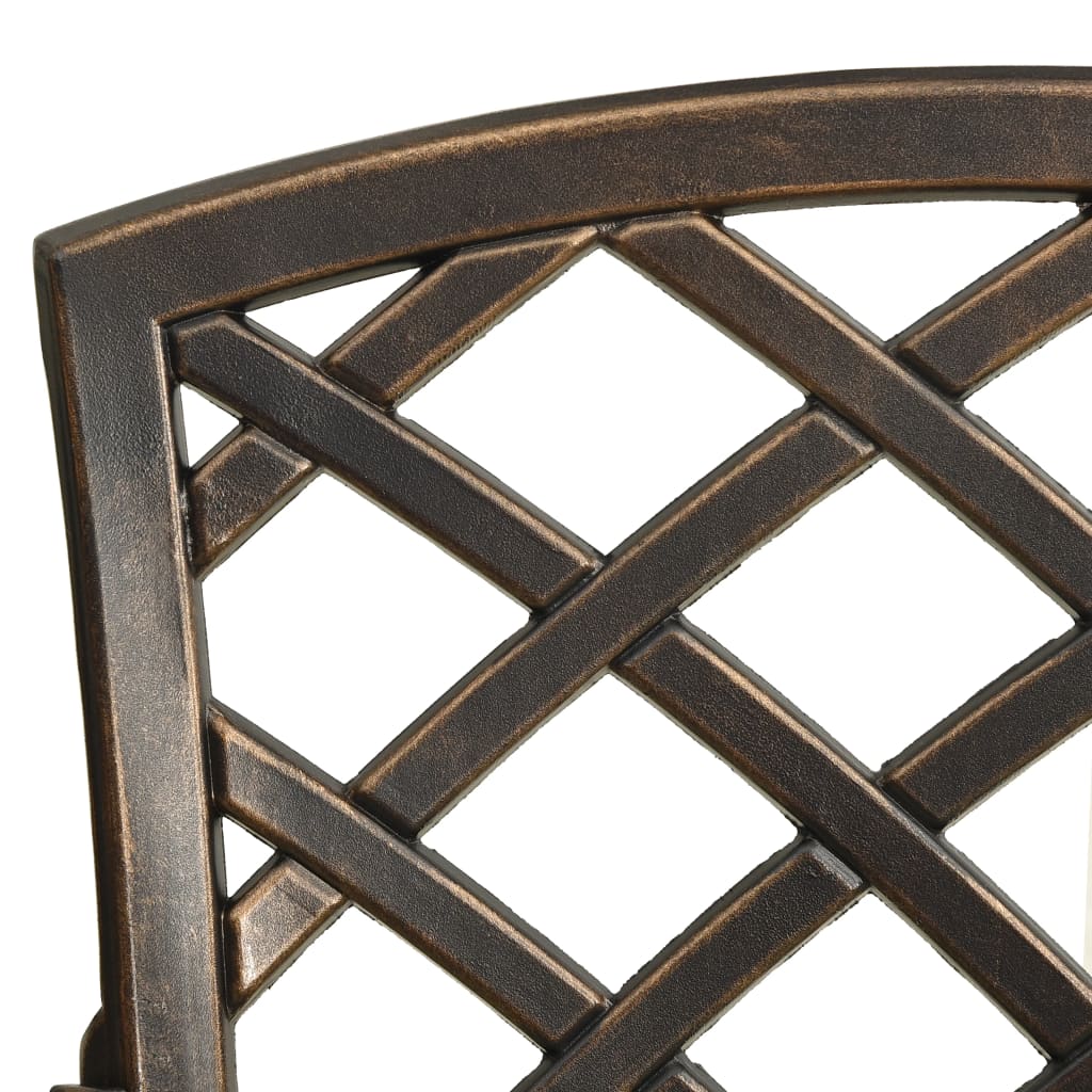 3-dijelni bistro set brončani od lijevanog aluminija