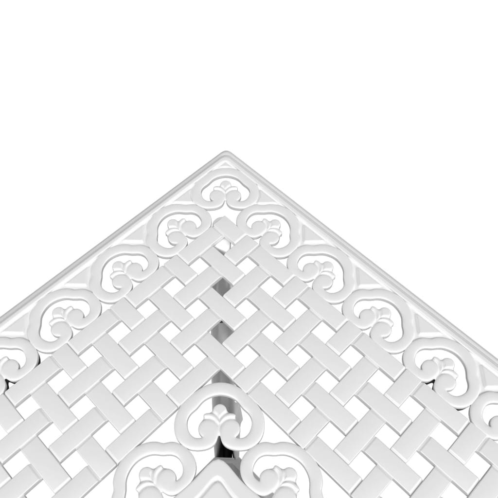 5-dijelni vrtni blagovaonski set bijeli lijevani aluminij