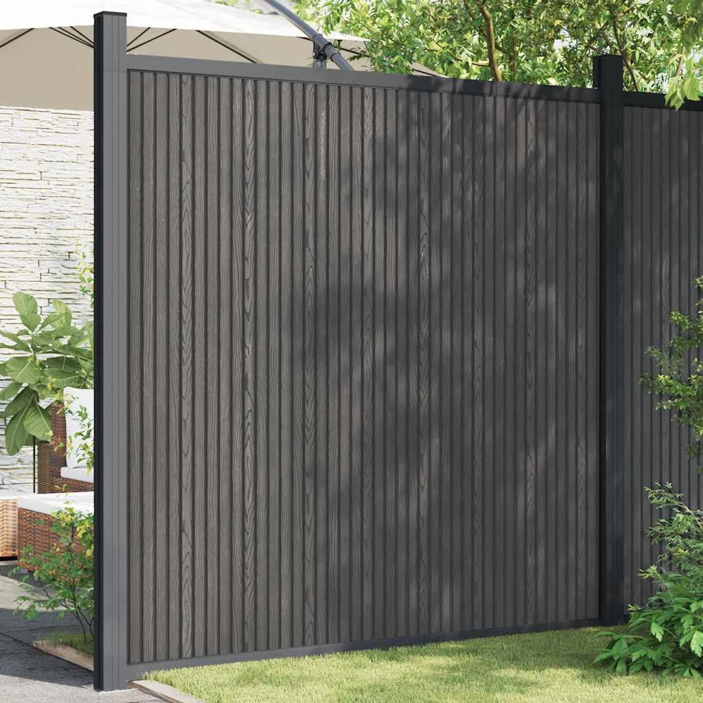 Panel za ogradu WPC sivi 180 x 186 cm