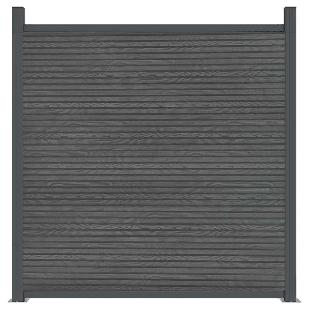Panel za ogradu WPC sivi 180 x 186 cm