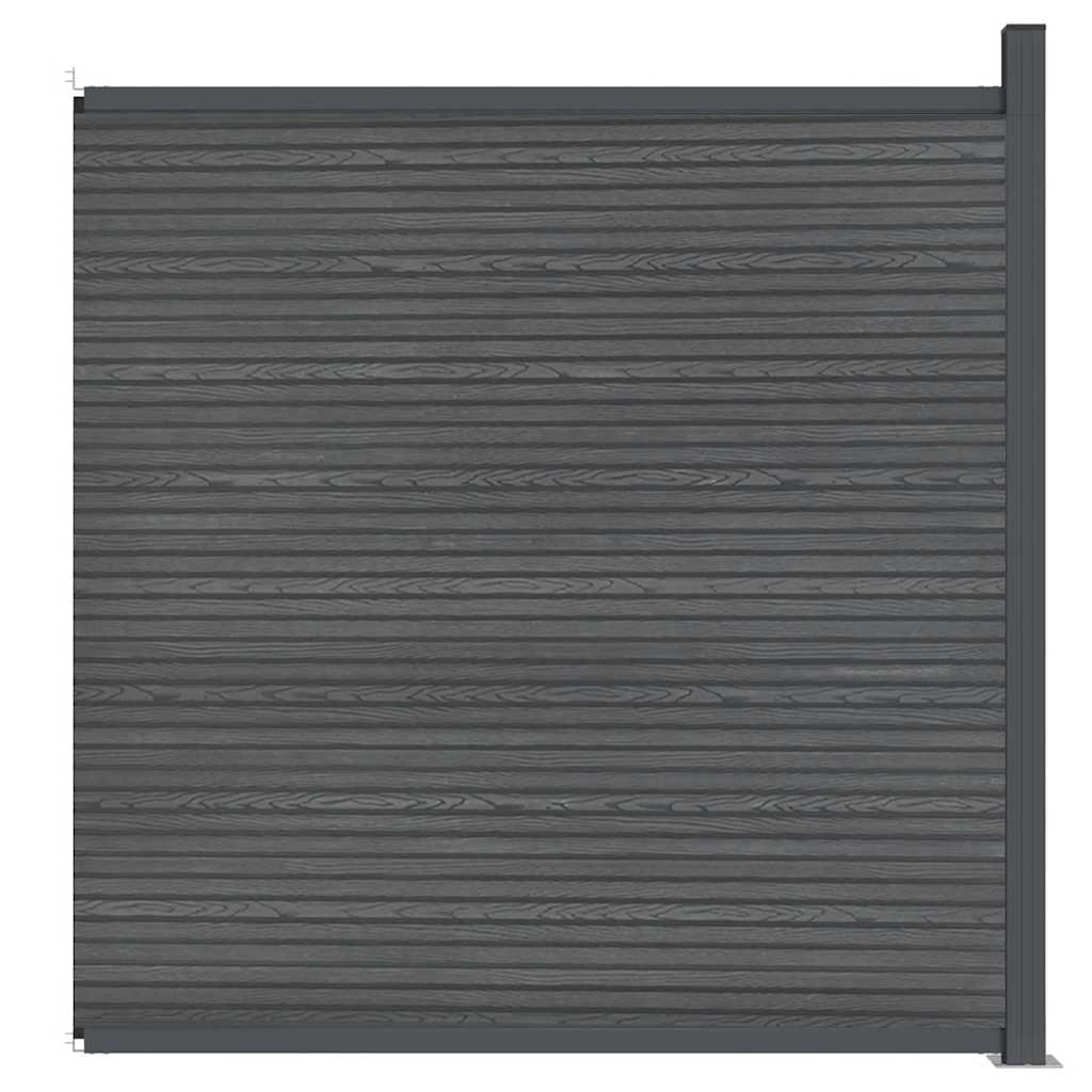 Panel za ogradu WPC sivi 173 x 186 cm