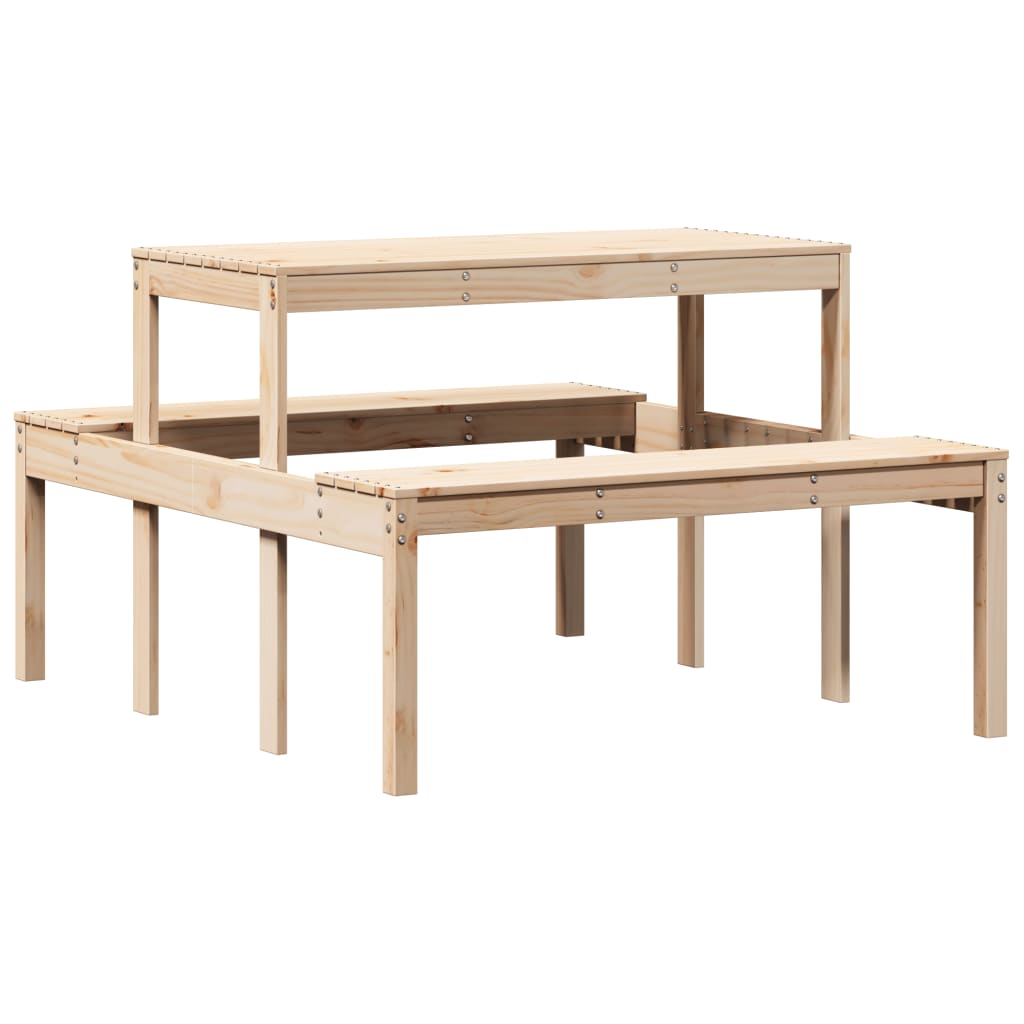 Stol za piknik 110 x 134 x 75 cm od masivne borovine