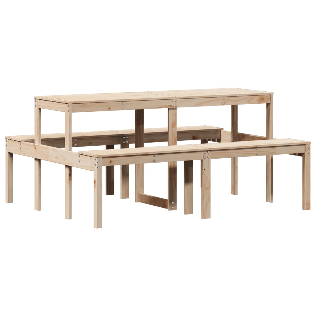 Stol za piknik 160 x 134 x 75 cm od masivne borovine