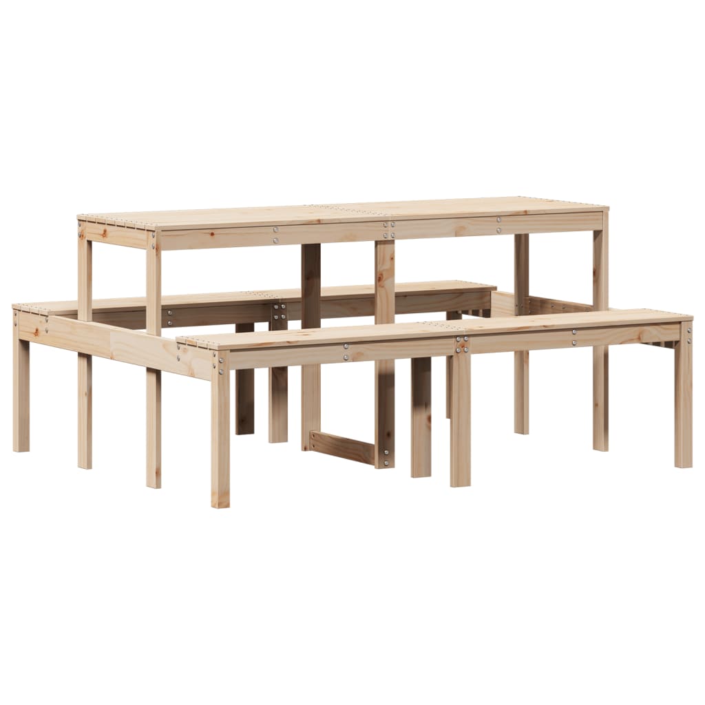 Stol za piknik 160 x 134 x 75 cm od masivne borovine