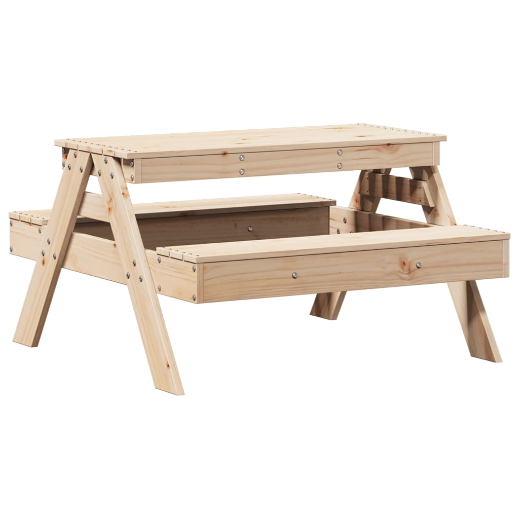 Stol za piknik za djecu 88 x 97 x 52 cm od masivne borovine