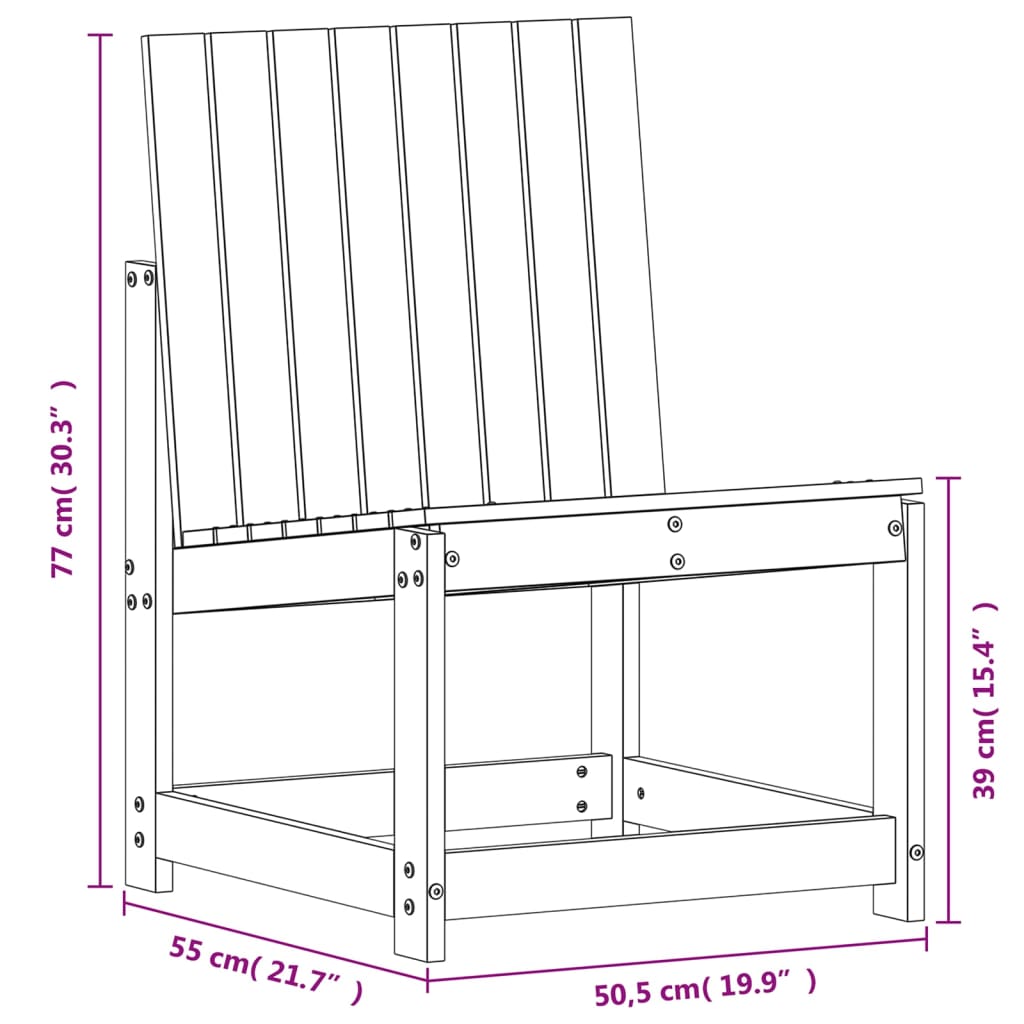 Vrtna stolica 50,5 x 55 x 77 cm od impregnirane borovine