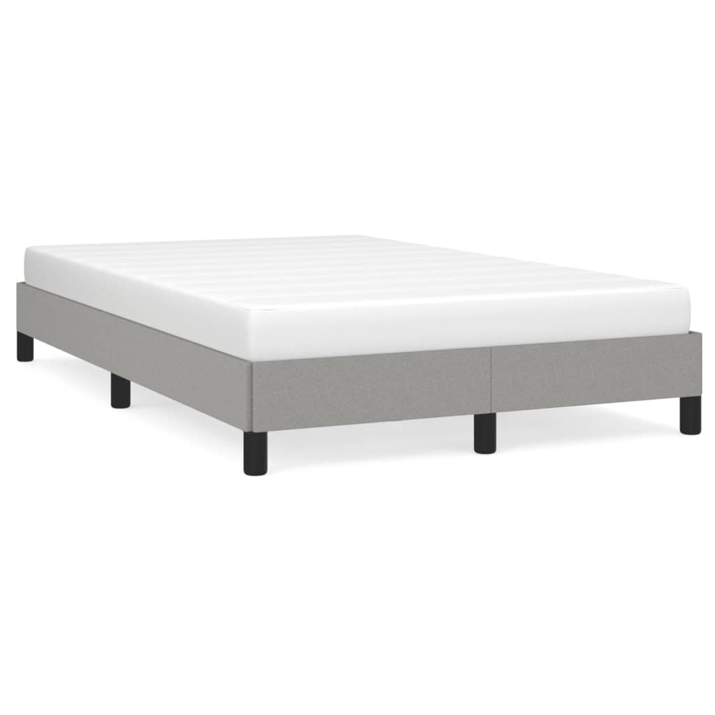 Okvir za krevet bez madraca svjetlosivi 120x190 cm od tkanine