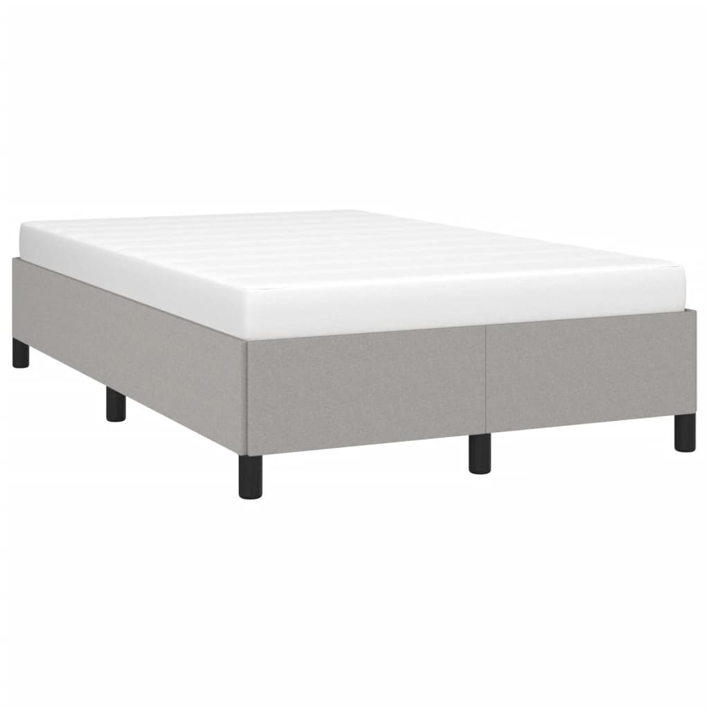 Okvir za krevet bez madraca svjetlosivi 120x190 cm od tkanine