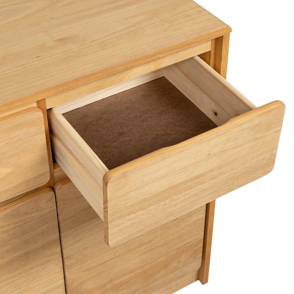 Komoda SAUDA boja hrasta 80 x 43 x 75,5 cm od masivne borovine