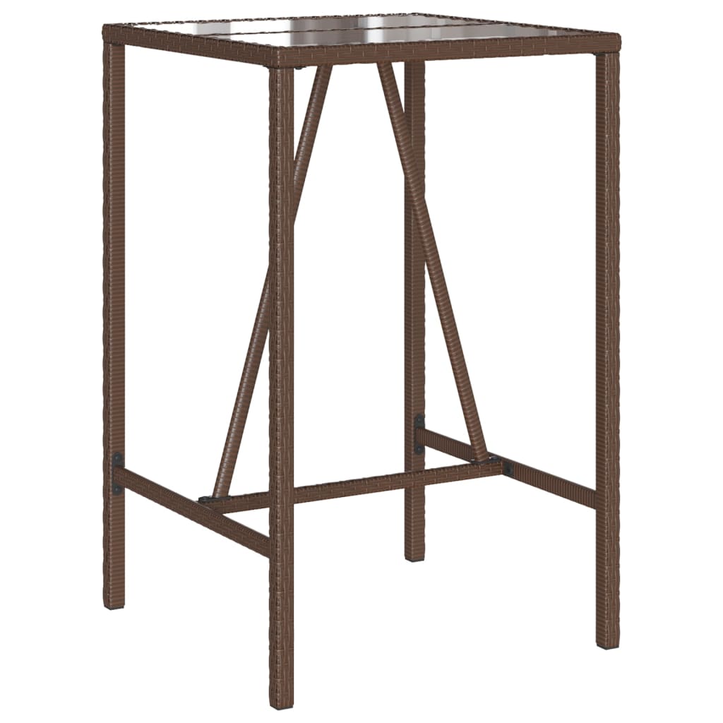Vanjski barski stol smeđi 70 x 70 x 110 cm od poliratana