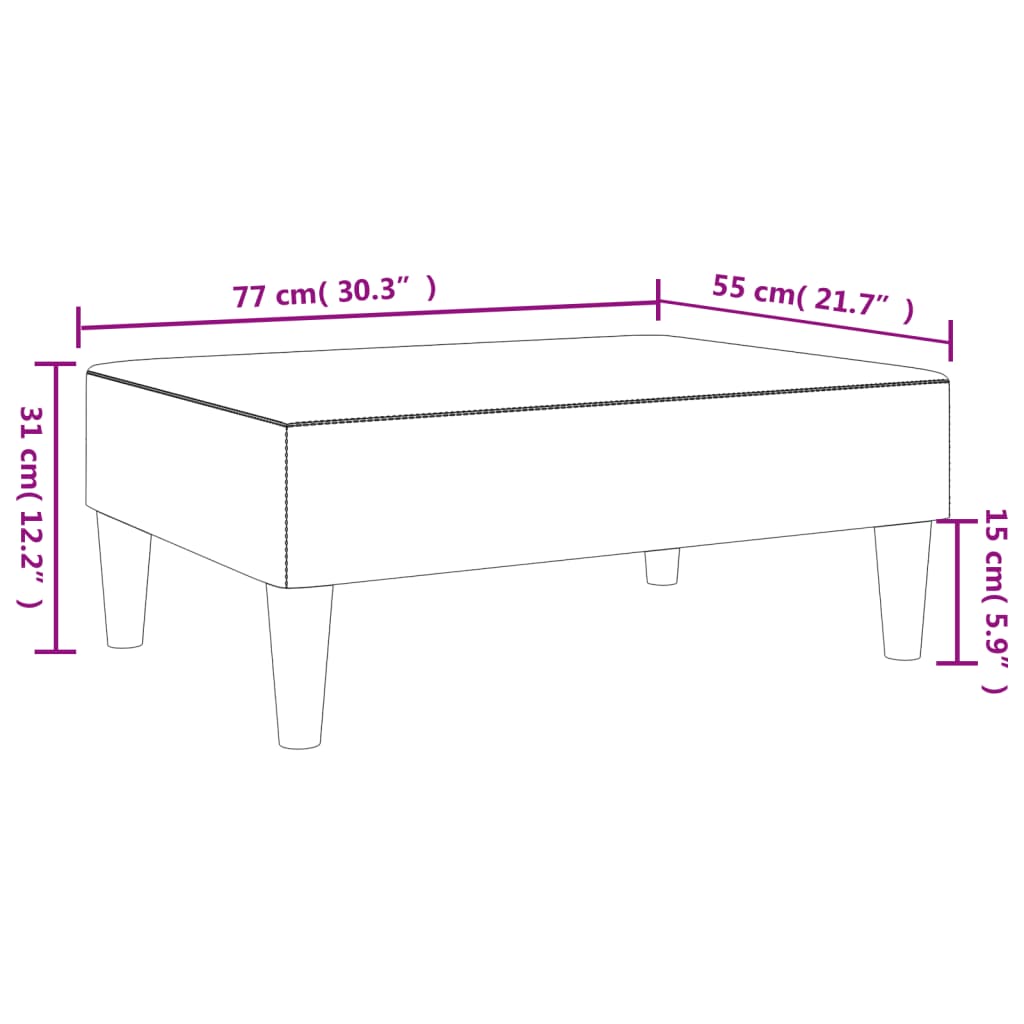 Tabure crni 77x55x31 cm od tkanine