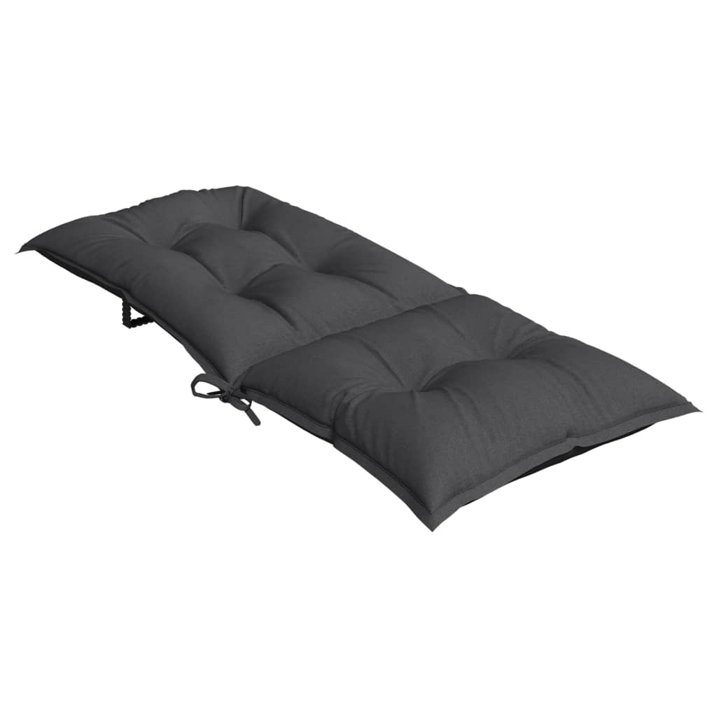 Jastuci za stolice 2 kom prošarano antracit 120x50x7 cm tkanina