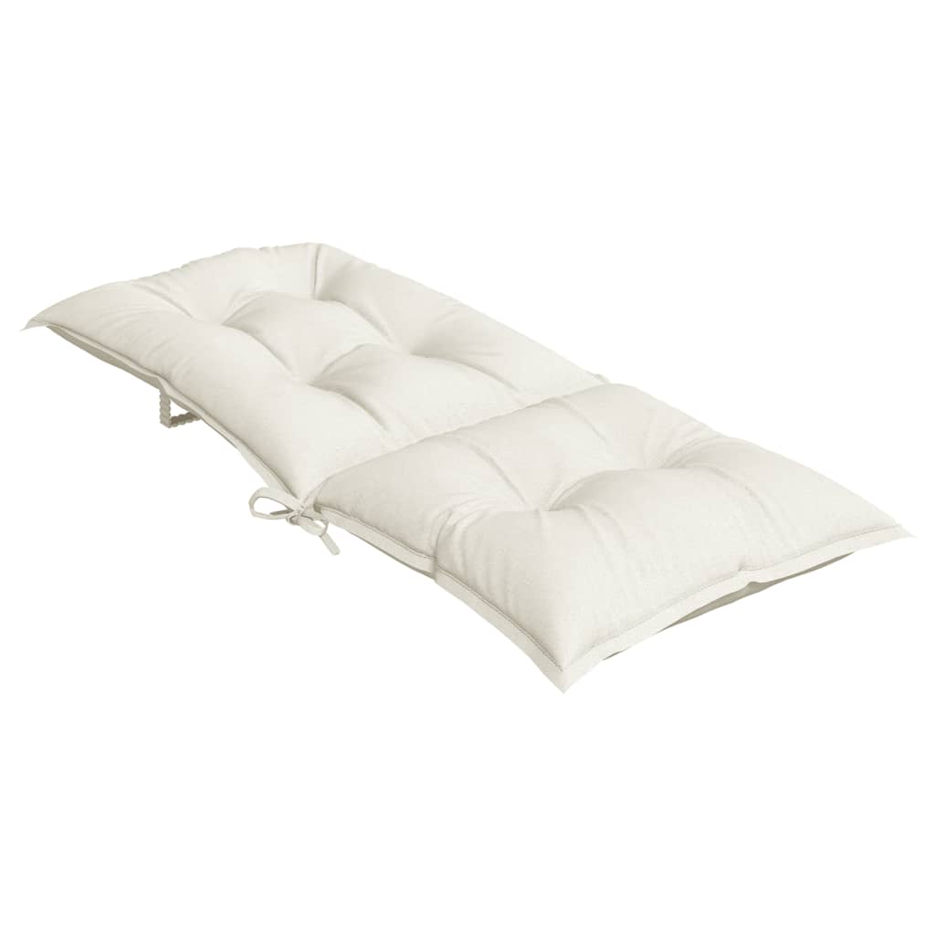 Jastuci za stolice 6 kom prošarano krem 120x50x7cm tkanina
