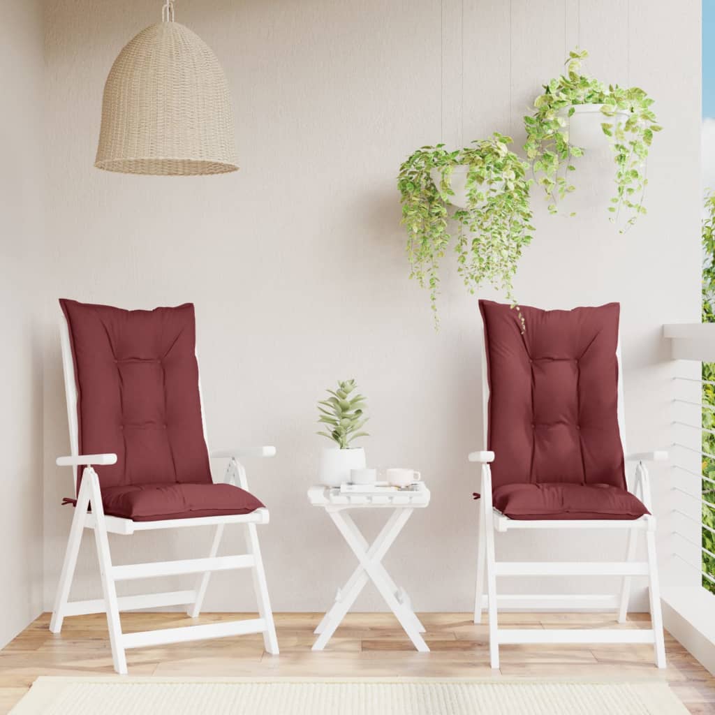 Jastuci za stolice 2 kom prošarano boja vina 120x50x7cm tkanine