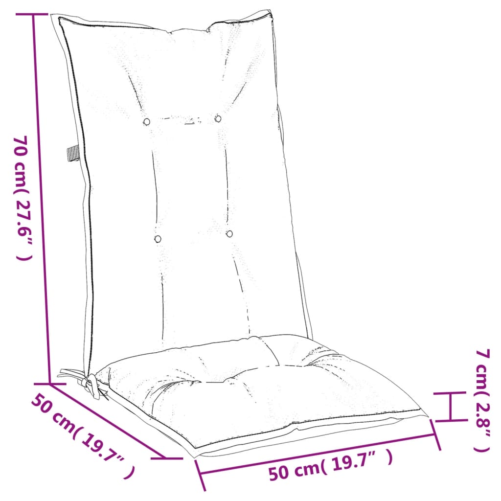 Jastuci za stolice 6 kom prošarano boja vina 120x50x7cm tkanine