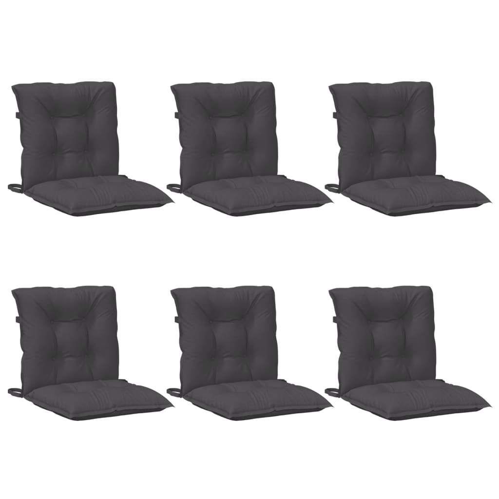 Jastuci za stolice 6 kom prošarano antracit 100x50x7 cm tkanina