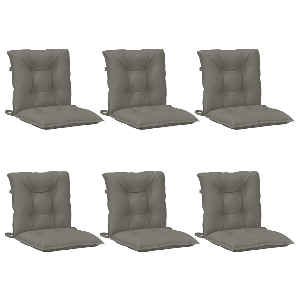 Jastuci za stolice 6 kom prošarano tamnosiva 120x50x7cm tkanina