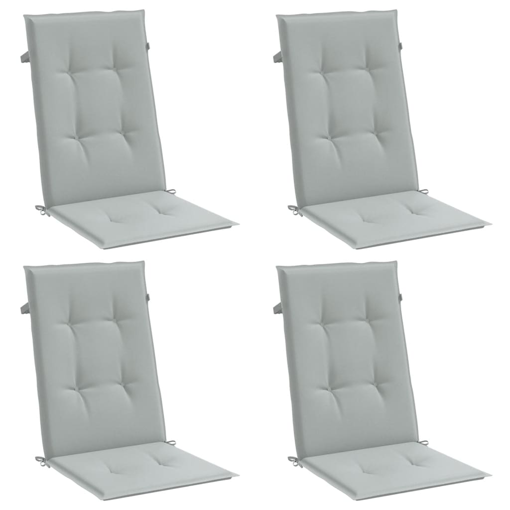 Jastuci za stolice 4 kom svjetlosivi 120 x 50 x 4 cm od tkanine