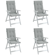 Jastuci za stolice 4 kom svjetlosivi 120 x 50 x 4 cm od tkanine
