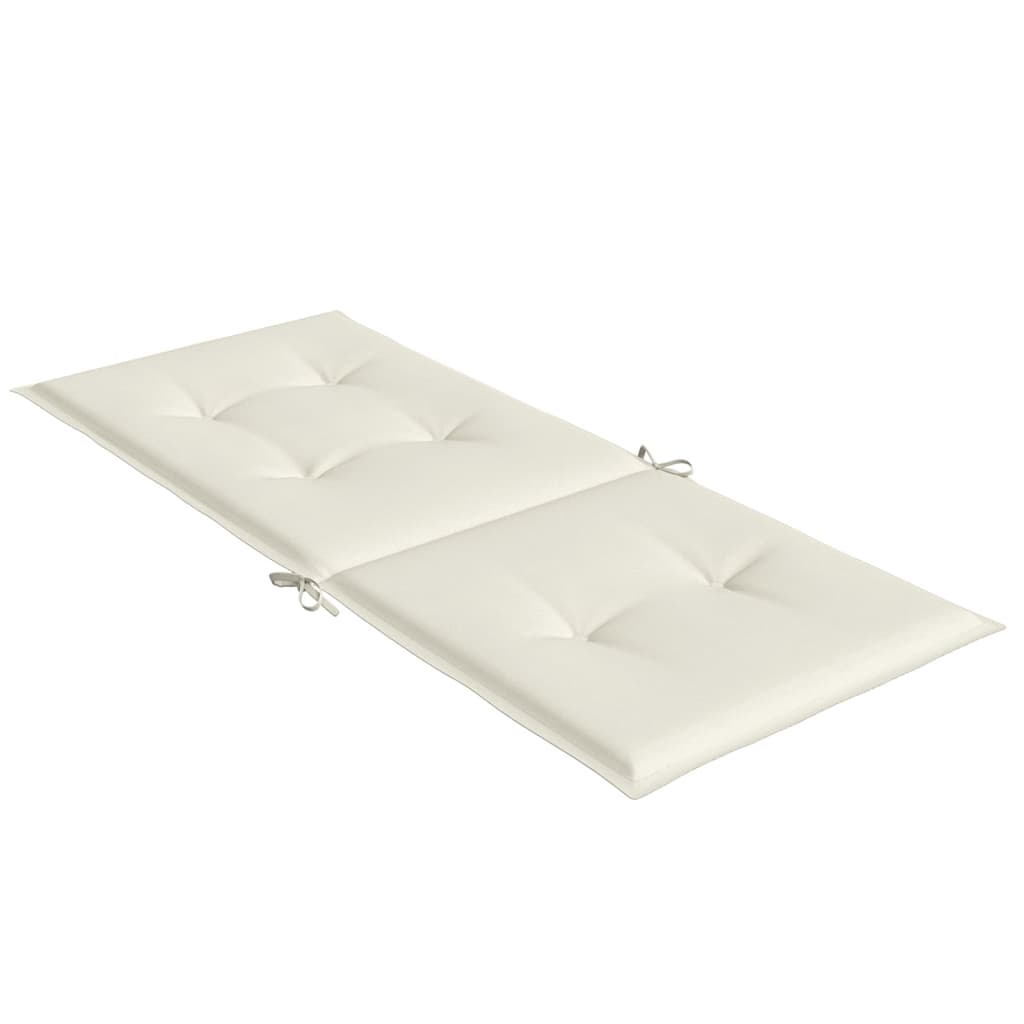 Jastuci za stolice 6 kom prošarano krem 120x50x4 cm tkanina
