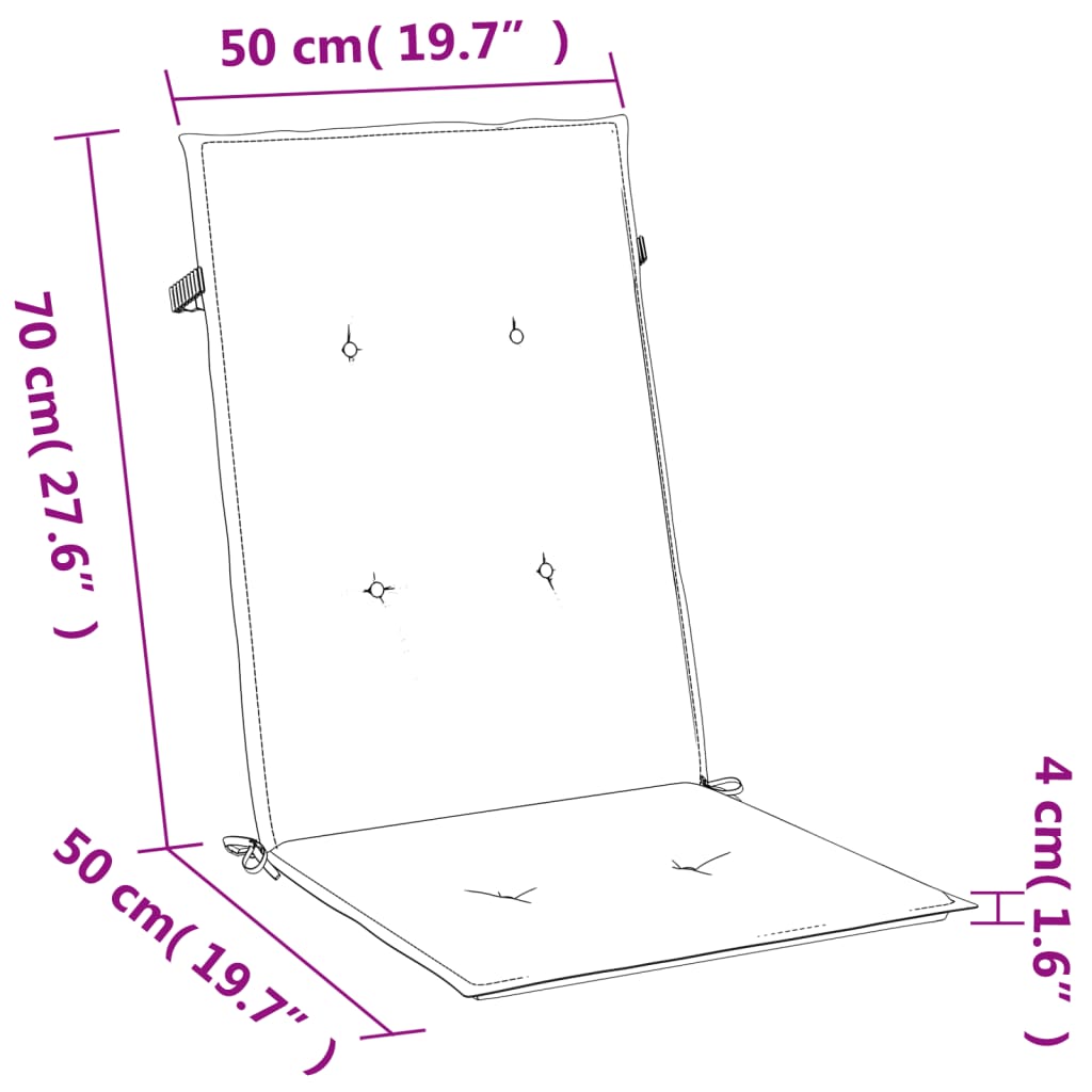 Jastuci za stolice 4 kom prošarano crvena 120x50x4 cm tkanina