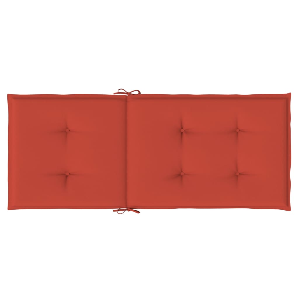 Jastuci za stolice 6 kom prošarano crvena 120x50x4 cm tkanina
