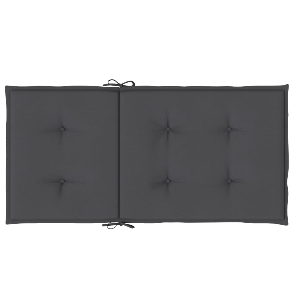Jastuci za stolice 2 kom prošarano antracit 100x50x7 cm tkanine