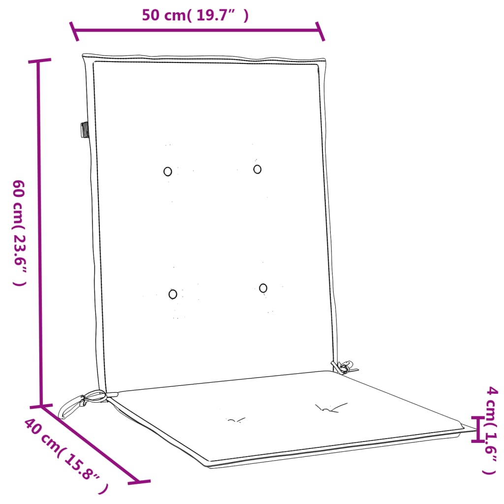 Jastuci za stolice 2 kom prošarano antracit 100x50x7 cm tkanine